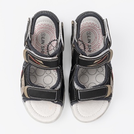Shelvt Sandalias de chicos negros 4