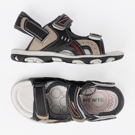 Shelvt Sandalias de chicos negros 5