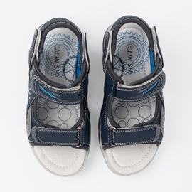 Shelvt Sandalias de niños de granada azul 5