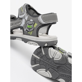 Shelvt Sandalias de velcro gris de niños 1
