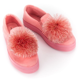 Vices Slipons de ante con borla rosado 6