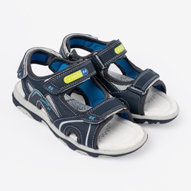 Shelvt Sandalias de chicos grises azul 3