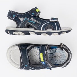 Shelvt Sandalias de chicos grises azul 5