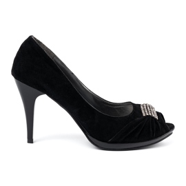 Shelvt Bombas negras abiertas negro 3