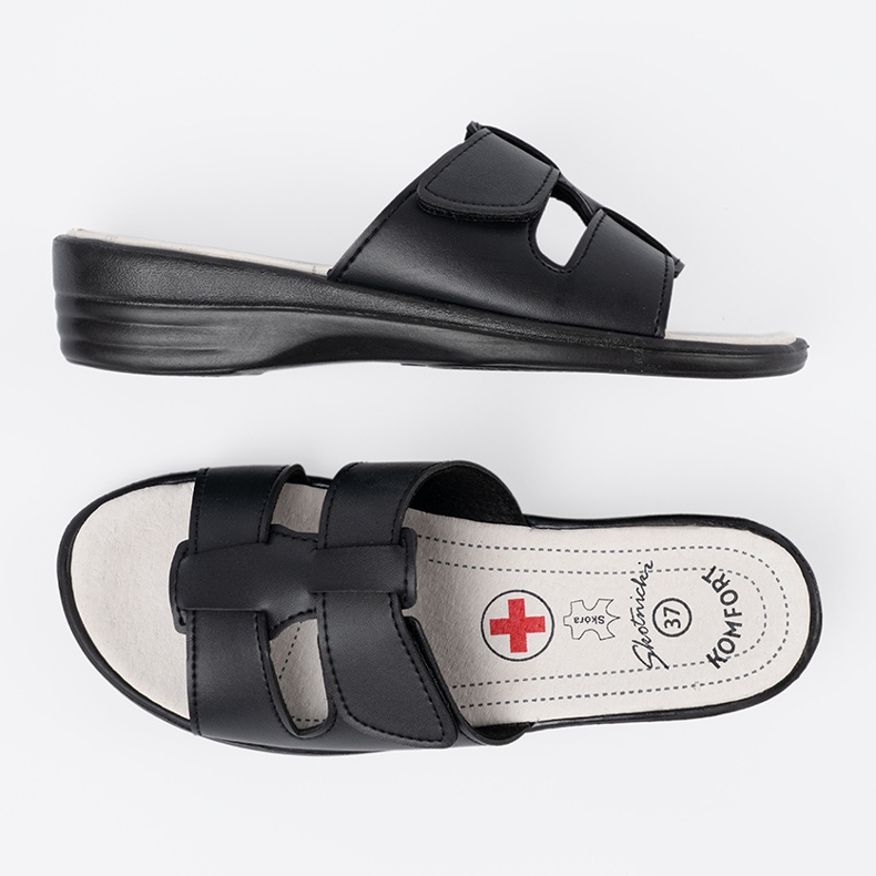 Shelvt Cuñas negras para mujeres beige 2