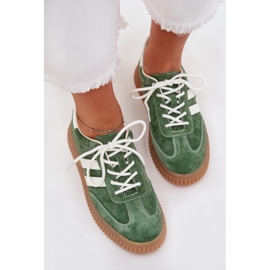 Boto Zapatillas de ante mujeres en la plataforma Verde Venera 8
