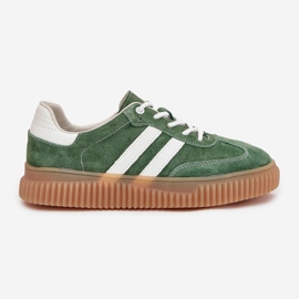 Boto Zapatillas de ante mujeres en la plataforma Verde Venera 9