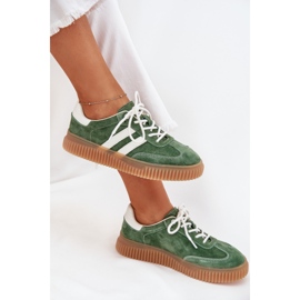 Boto Zapatillas de ante mujeres en la plataforma Verde Venera 11