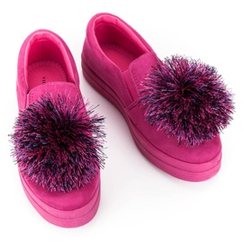 Vices Slipons de ante con borla rosado 6