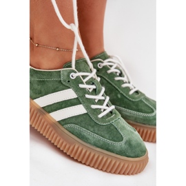 Boto Zapatillas de ante mujeres en la plataforma Verde Venera 2