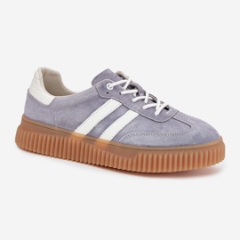 Boto Zapatillas de ante femeninas en la plataforma Blue Venera azul 5