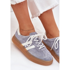 Boto Zapatillas de ante femeninas en la plataforma Blue Venera azul 10
