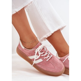 Boto Zapatillas de ante femeninas en la plataforma Pink Venera rosado 11