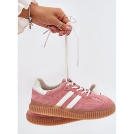 Boto Zapatillas de ante femeninas en la plataforma Pink Venera rosado 2