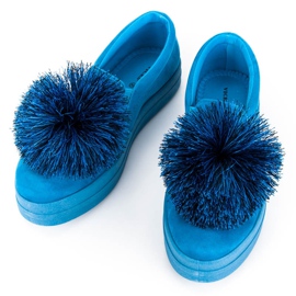 Vices Slipons de ante con borla azul 6