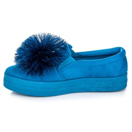 Vices Slipons de ante con borla azul 2