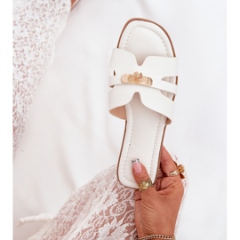 Boto Flip Flip Flip Flip Flip con una correa y detalles dorados Kerenza blanca blanco 7