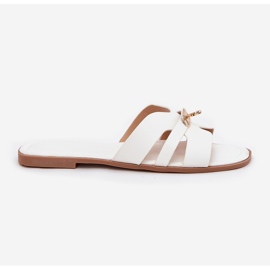 Boto Flip Flip Flip Flip Flip con una correa y detalles dorados Kerenza blanca blanco 8
