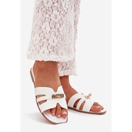 Boto Flip Flip Flip Flip Flip con una correa y detalles dorados Kerenza blanca blanco 1