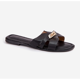 Boto Flip Flip Flip Flip Flip con una correa y detalles dorados Kerenza negro 4