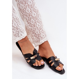 Boto Flip Flip Flip Flip Flip con una correa y detalles dorados Kerenza negro 6