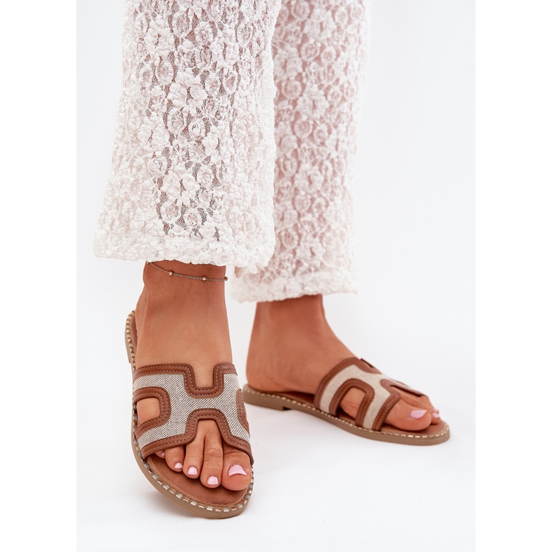 Boto Flip plano de mujeres de verya plana marrón 2