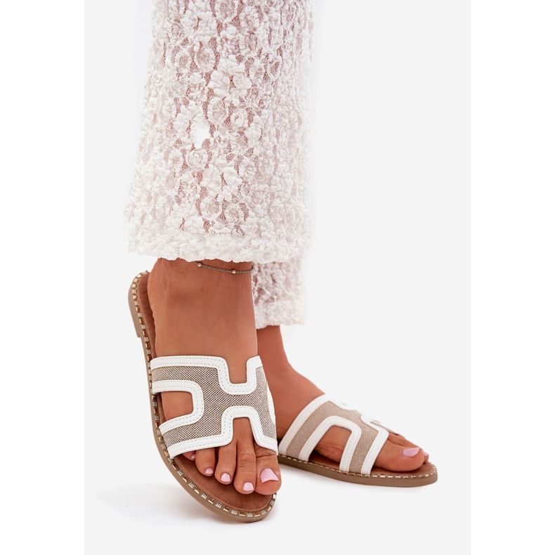 Boto Flip de Verya de mujeres plana -flip blanco 1