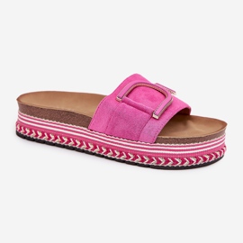Boto Zapatillas para mujeres en la plataforma con un adorno de fucsia daphira rosado 4