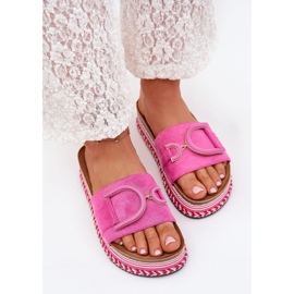 Boto Zapatillas para mujeres en la plataforma con un adorno de fucsia daphira rosado 5