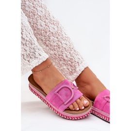 Boto Zapatillas para mujeres en la plataforma con un adorno de fucsia daphira rosado 7