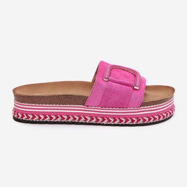 Boto Zapatillas para mujeres en la plataforma con un adorno de fucsia daphira rosado 8
