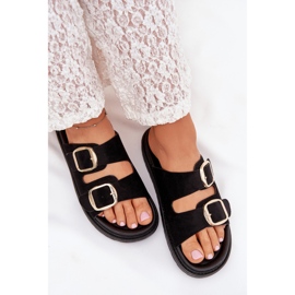 Boto Flip Flip Flip Flip en la plataforma con hebillas doradas Verena Black negro 10