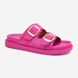 Boto Flip Flip Flip Flip en la plataforma con hebillas doradas Fuchsia Verena rosado 4
