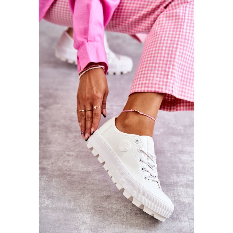 Zapatillas de zapatillas pintadas Big Star KK274045 White blanco 1 Zapatillas de zapatillas pintadas Big Star KK274045 White blanco 1