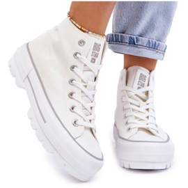 Zapatillas de deporte femenino en la plataforma blanca Big Star LL274156 blanco 4 Zapatillas de deporte femenino en la plataforma blanca Big Star LL274156 blanco 4