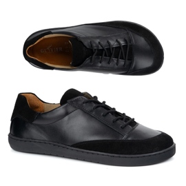 Zapatos de hombre descalzos hechos de modelo de cuero natural Olivier Reno Black 5