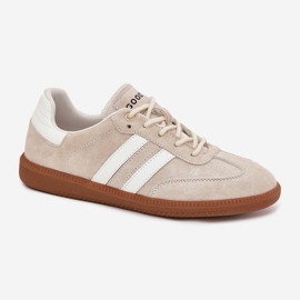 Boto Zapatillas de deporte de cuero bajo beige ismina 5