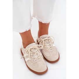 Boto Zapatillas de deporte de cuero bajo beige ismina 6
