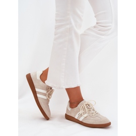 Boto Zapatillas de deporte de cuero bajo beige ismina 8