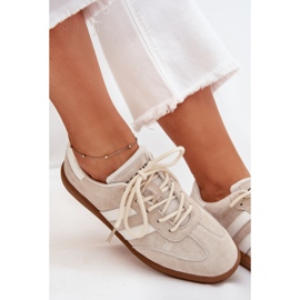 Boto Zapatillas de deporte de cuero bajo beige ismina 2