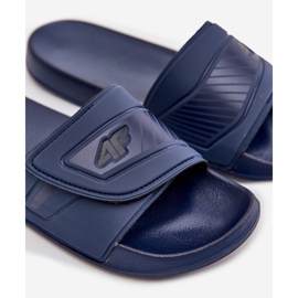 Flip-flops para hombres con velcro 4fmm00fflim091-31s azul marino 4