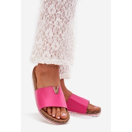 Boto Flip fallas para mujeres en una plataforma de corcho con un detalle decorativo Fuksia Vessira rosado 1 Boto Flip fallas para mujeres en una plataforma de corcho con un detalle decorativo Fuksia Vessira rosado 1