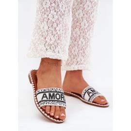 Boto Chanclas de mujer plana con decoración de Avelina Avelina blanco 2 Boto Chanclas de mujer plana con decoración de Avelina Avelina blanco 2