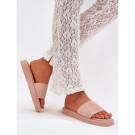 Boto Flip Flip Flip Flip en la plataforma con Eco Suede Dirty Rose Jorina rosado 3