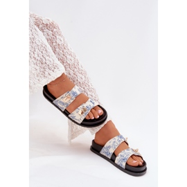 Boto Chanclas de mujeres patrouched en la plataforma azul Sorina 6