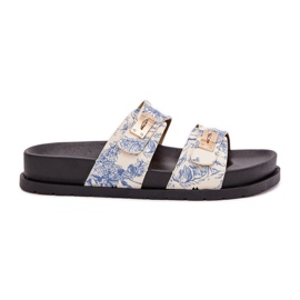 Boto Chanclas de mujeres patrouched en la plataforma azul Sorina 7