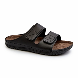 Flips para hombres cómodos con velcro rayas inblu fm00001u negro 4