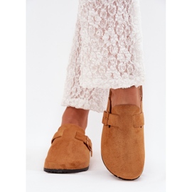 Boto Zapatillas para mujeres y una plataforma de corcho con camello klarae hebilla marrón 3