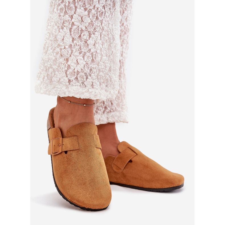 Boto Zapatillas para mujeres y una plataforma de corcho con camello klarae hebilla marrón 1 Boto Zapatillas para mujeres y una plataforma de corcho con camello klarae hebilla marrón 1