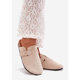 Boto Zapatillas para mujeres y una plataforma de corcho con una abrazadera de arcilla Klarae beige 1